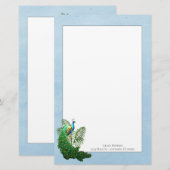 Papeterie Pic Vibrant | Papier à lettres bleu (Devant / Derrière)