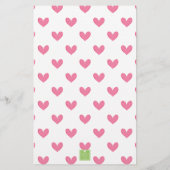 Papeterie Pickleball rose et vert Paddle Monogram Crest (Dos)