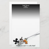 Papeterie Pièces de puzzle et fourche (Devant / Derrière)