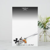 Papeterie Pièces de puzzle et fourche (Debout devant)