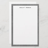 Papeterie Pied de fond blanc noir classique (Devant / Derrière)