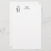 Papeterie Pieds de Ballerina à la pointe #1 (Devant / Derrière)