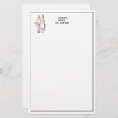 Papeterie Pieds de Ballerina sur la pointe #1 Lt Rose (Devant / Derrière)