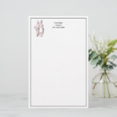 Papeterie Pieds de Ballerina sur la pointe #1 Lt Rose (Debout devant)