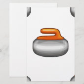 Papeterie Pierre de curling Emoji (Devant / Derrière)