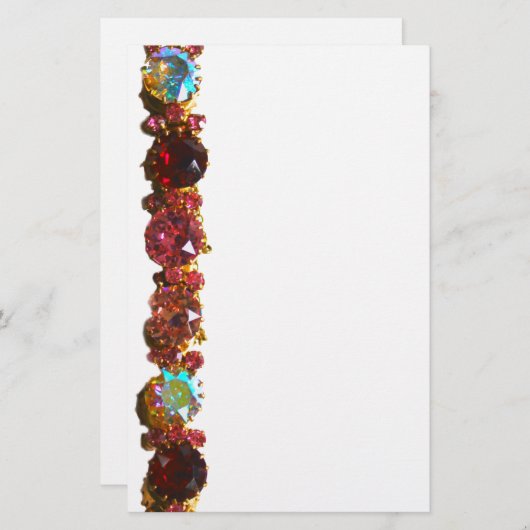 Papeterie Pierres gemmes colorées rubis diamants saphirs (Devant / Derrière)