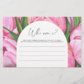 Papeterie Pies roses - Qui suis-je jeu de douche nuptiale (Devant)