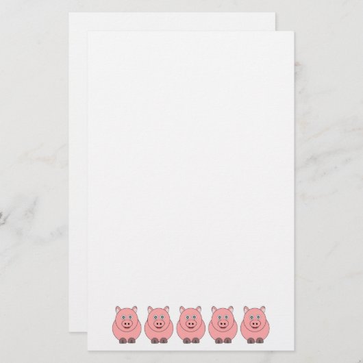 Papeterie Pig Design (Devant / Derrière)