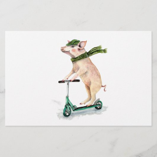 Papeterie Piggy sur scooter (Devant)