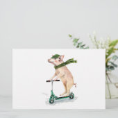 Papeterie Piggy sur scooter (Debout devant)