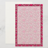 Papeterie Pile Rose aux Coeurs (Devant / Derrière)