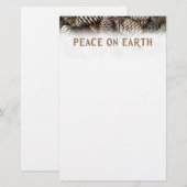 Papeterie Pin De Vacances Classique Paix Cône Sur Terre (Devant / Derrière)