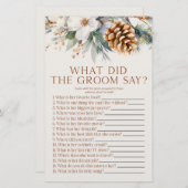 Papeterie Pine Tree Ce Que La Salle Dit Fête des mariées Jeu (Devant / Derrière)