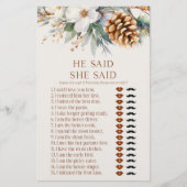 Papeterie Pine Tree Il A Dit Qu'Elle A Dit Fête des mariées (Devant)