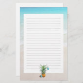 Papeterie Pineapple Beach Papier d'écriture lin de Noël (Devant / Derrière)
