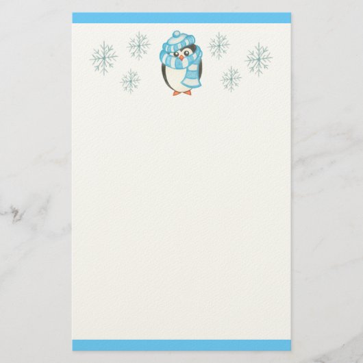Papeterie Pingouin de Noël (Devant)