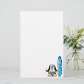 Papeterie Pingouin de surfer avec la crème glacée (Debout devant)