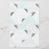 Papeterie Pingouins joueurs glissement sur Motif de neige (Devant)