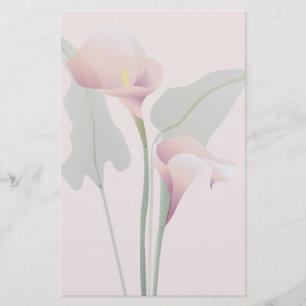 Papeterie Pink Calla Lily Papier à lettres florales