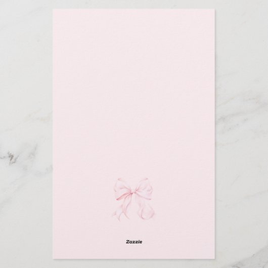 Papeterie Pink Devinez la robe Baby Shower  (Dos)