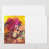 Papeterie PINKY CLOWN, rose fuchsia jaune blanc (Devant / Derrière)