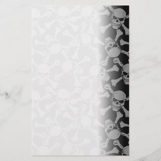 Papeterie Pirate de roche de Goth d'os croisés de crânes (Devant)
