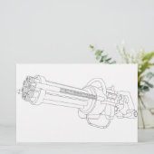 Papeterie Pistolet à rotation Steampunk (Debout devant)