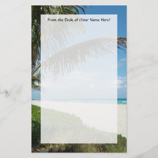 Papeterie Pittoresque Beach, Side Palm Branch (Devant)