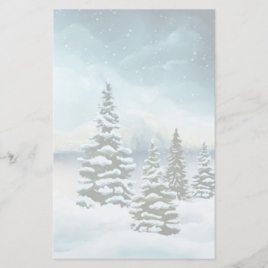 Papeterie Pittoresque Winter Wonderland aquarelle peinture (Devant)