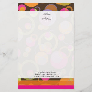 Papeterie PixDezines Mod Bubbles, couleur arrière - plan per