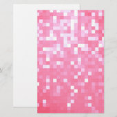 Papeterie Pixel rose étincelle (Devant / Derrière)