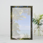 Papeterie Plage bordée de palmiers Îles Cook 2 (Debout devant)