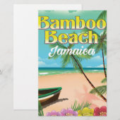 Papeterie Plage de Bamboo Jamaïque (Devant / Derrière)
