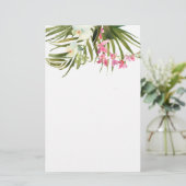 Papeterie Plage Palmiers tropicaux Orchidées roses Floral Br (Debout devant)