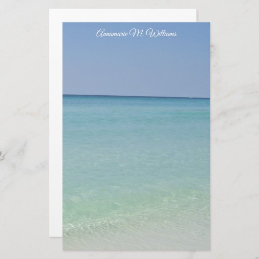 Papeterie Plage sur mesure (Devant / Derrière)