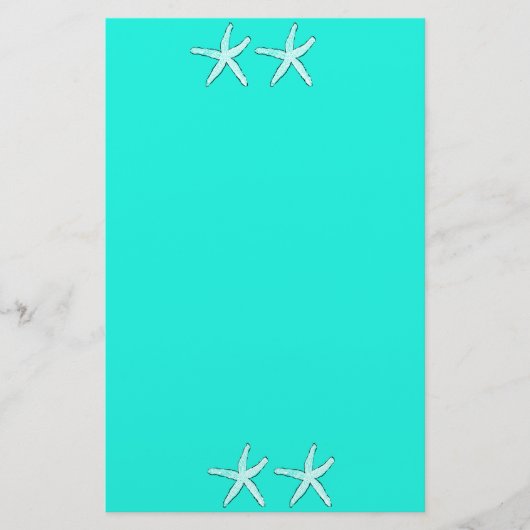 Papeterie Plage Turquoise Blue Arrière - plan Starfish Seast (Devant)