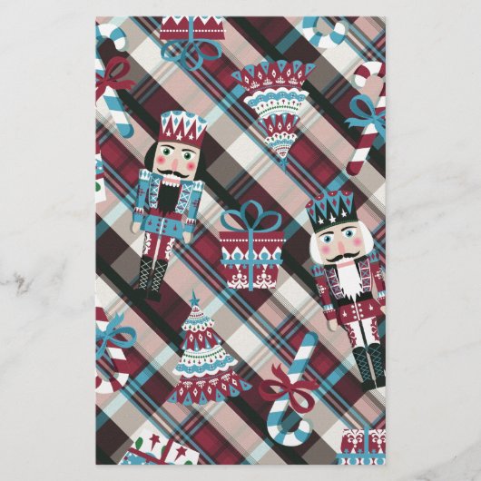 Papeterie Plaid Blue Burgundy (Devant)