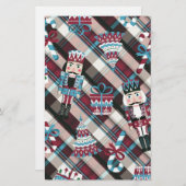 Papeterie Plaid Blue Burgundy (Devant / Derrière)