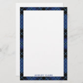 Papeterie Plaid de tartan écossais élégant de clergé (Devant / Derrière)