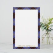 Papeterie Plaid de tartan élégant de Rutherford de clan (Debout devant)