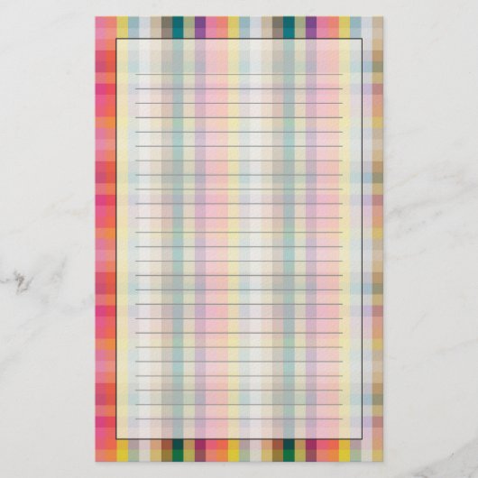 Papeterie Plaid écossais abstrait (Devant)