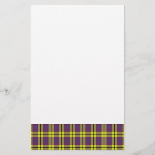 Papeterie Plaid violet et jaune (Devant)
