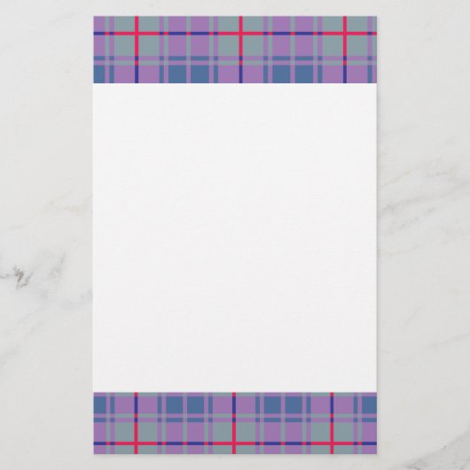 Papeterie Plaids violets (Devant)