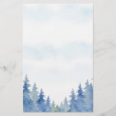 Papeterie Plaine de pins à thème hivernal (Devant)