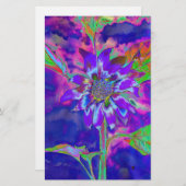 Papeterie Plaisir dans le tournesol bleu soleil | pourpre ps (Devant / Derrière)