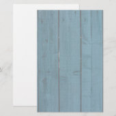 Papeterie Planches en bois peintes par bleu (Devant / Derrière)