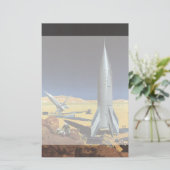 Papeterie Planète désertique de science-fiction Vintage avec (Debout devant)