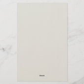 Papeterie Platinum Grey Minimalist Plain Legible Modern (Dos)