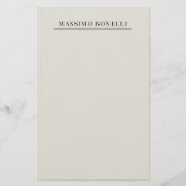 Papeterie Platinum Grey Minimalist Plain Modern Own Name (Devant)