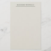 Papeterie Platinum Grey Minimalist Plain Modern Own Name (Devant)